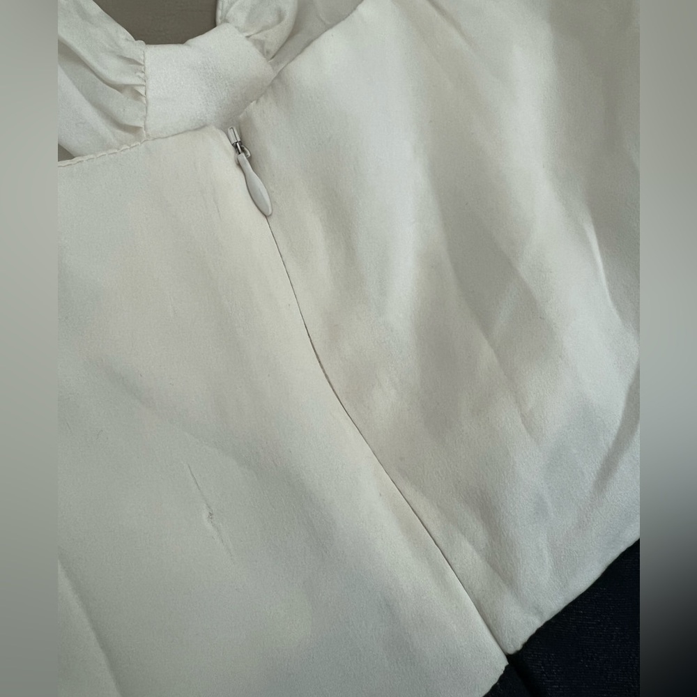 Satin & Denim Romper NWOT - Picture 4 of 4